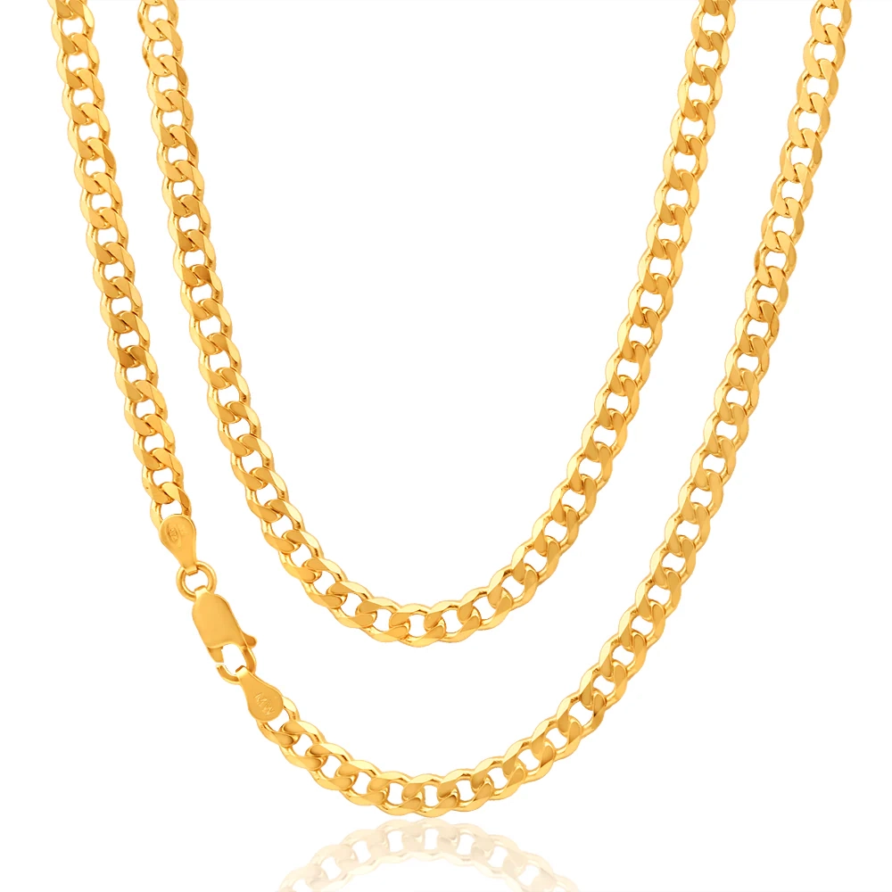 9ct Yellow Gold Curb 50cm Chain 120 Gauge – Shiels Jewellers