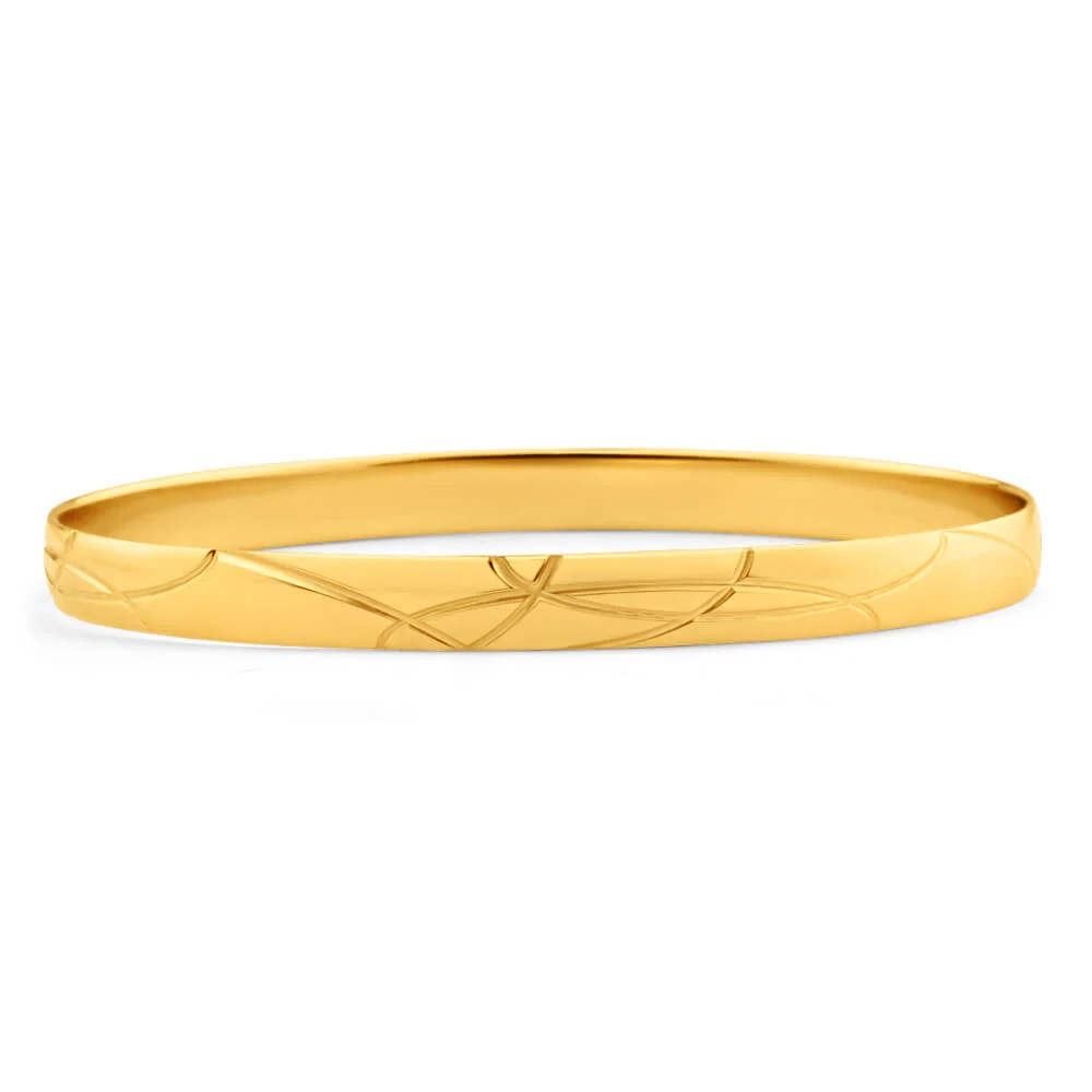 9ct Yellow Gold Delightful Bangle – Shiels Jewellers