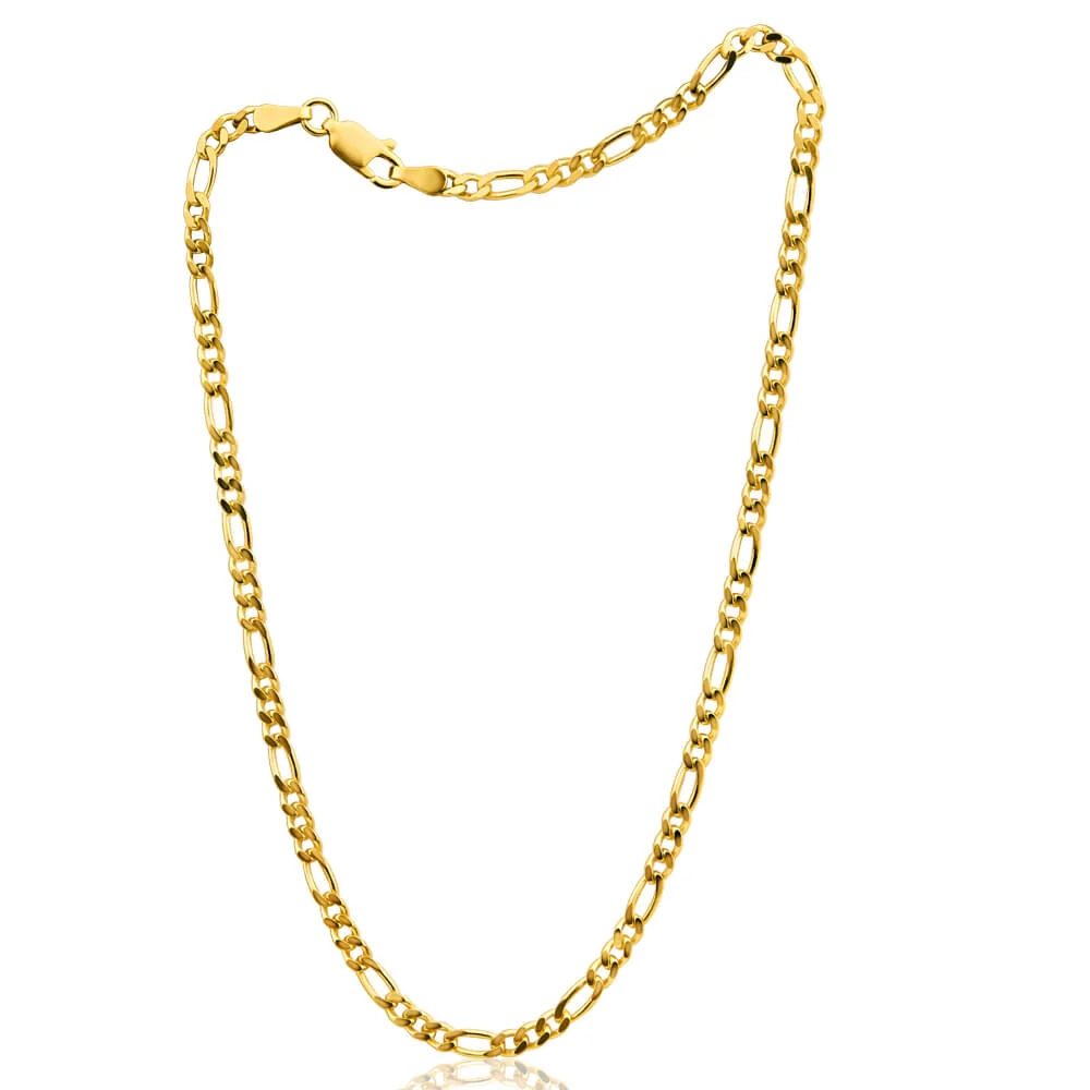 9ct Yellow Gold Figaro Anklet – Shiels Jewellers