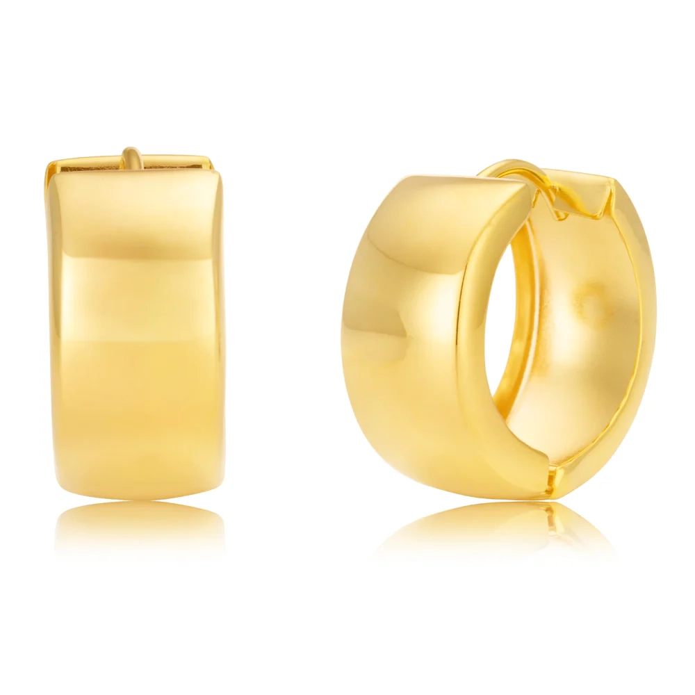 9ct Yellow Gold Filled Polished Huggies Earrings – Shiels Jewellers