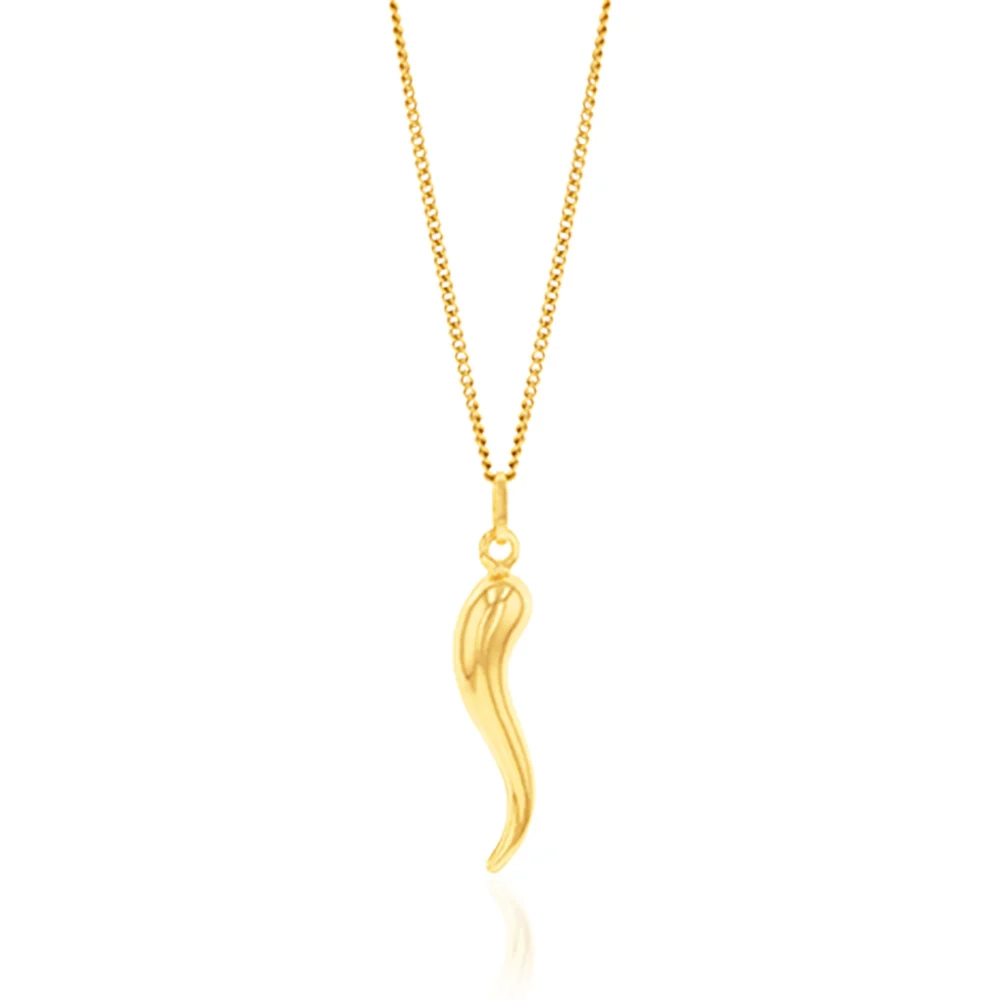 9ct Yellow Gold Medium Horn Pendant – Shiels Jewellers