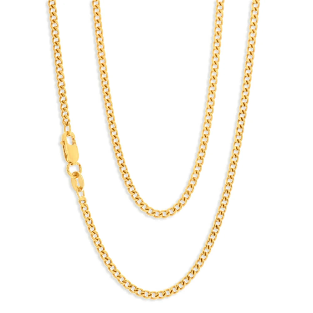 9ct Yellow Gold Silver Filled 45cm Curb Chain – Shiels Jewellers