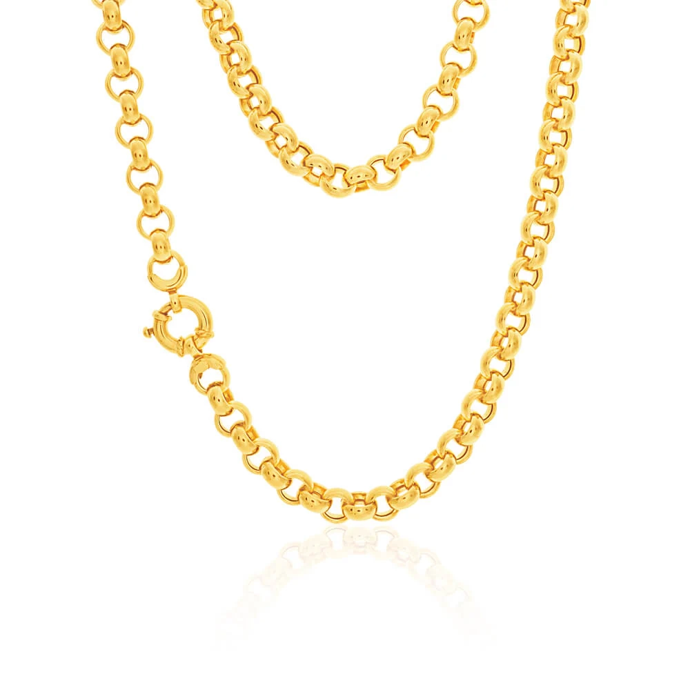 9ct Yellow Gold Silver Filled Belcher Chain – Shiels Jewellers