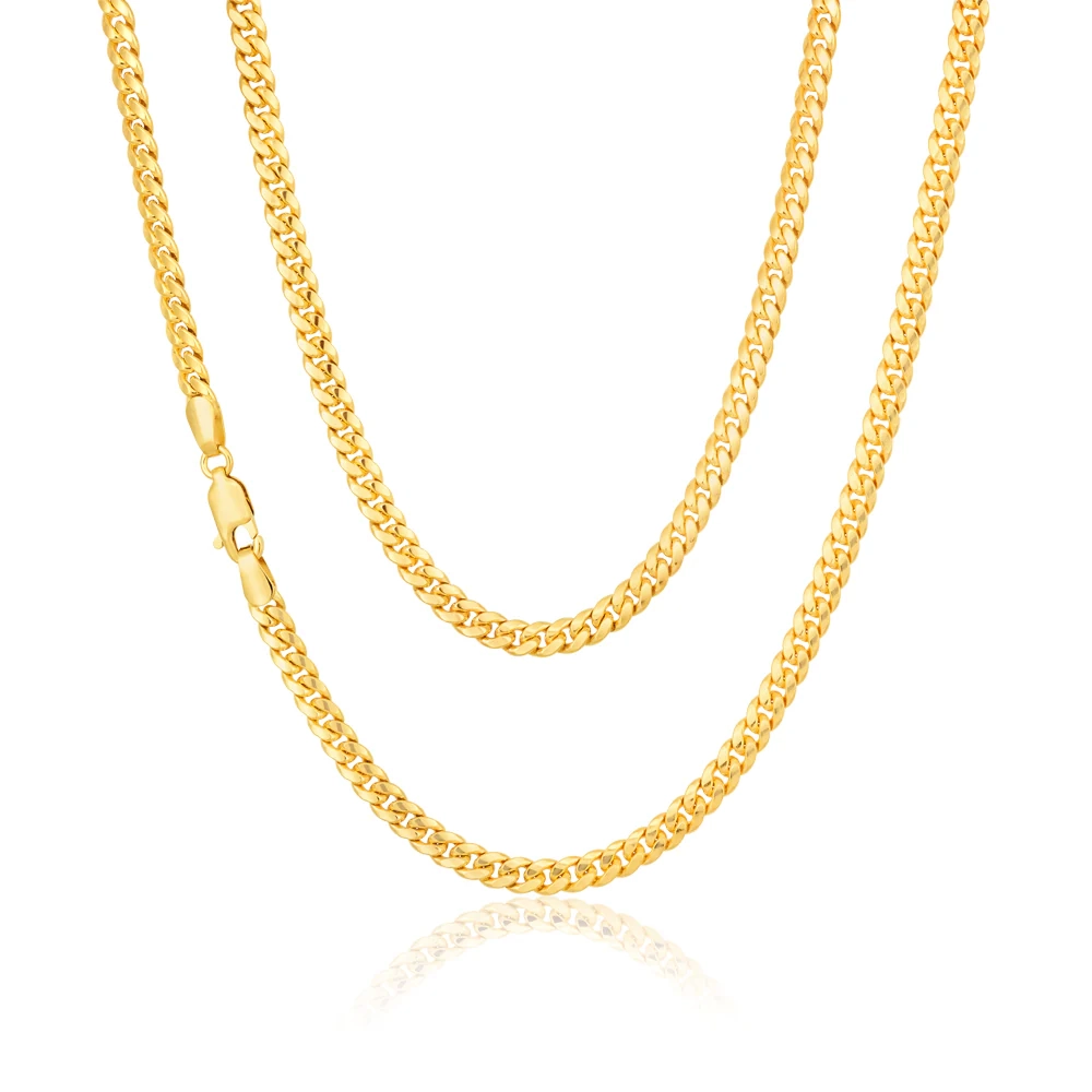 9ct Yellow Gold Silverfilled 45cm Curb Chain – Shiels Jewellers