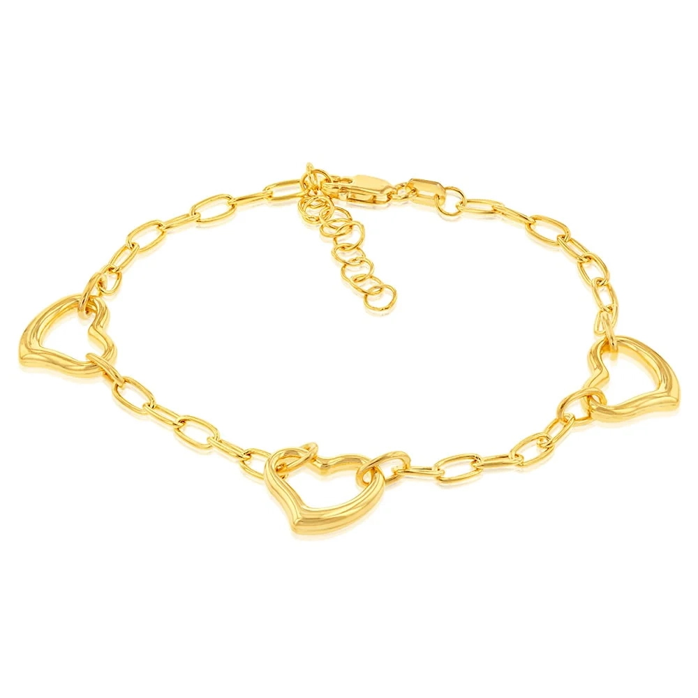 9ct Yellow Gold Silverfilled 65 Gauge Fancy 16cm Bracelet – Shiels Jewellers