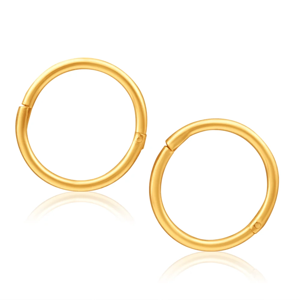 9ct Yellow Gold Sleeper Plain 8mm Earrings – Shiels Jewellers