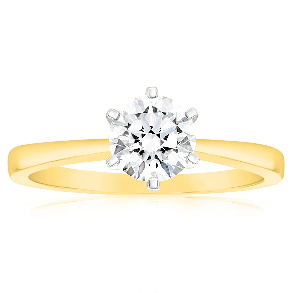 Certified Luminesce Lab Grown 1 Carat Solitaire Engagement Ring in 18c – Shiels Jewellers