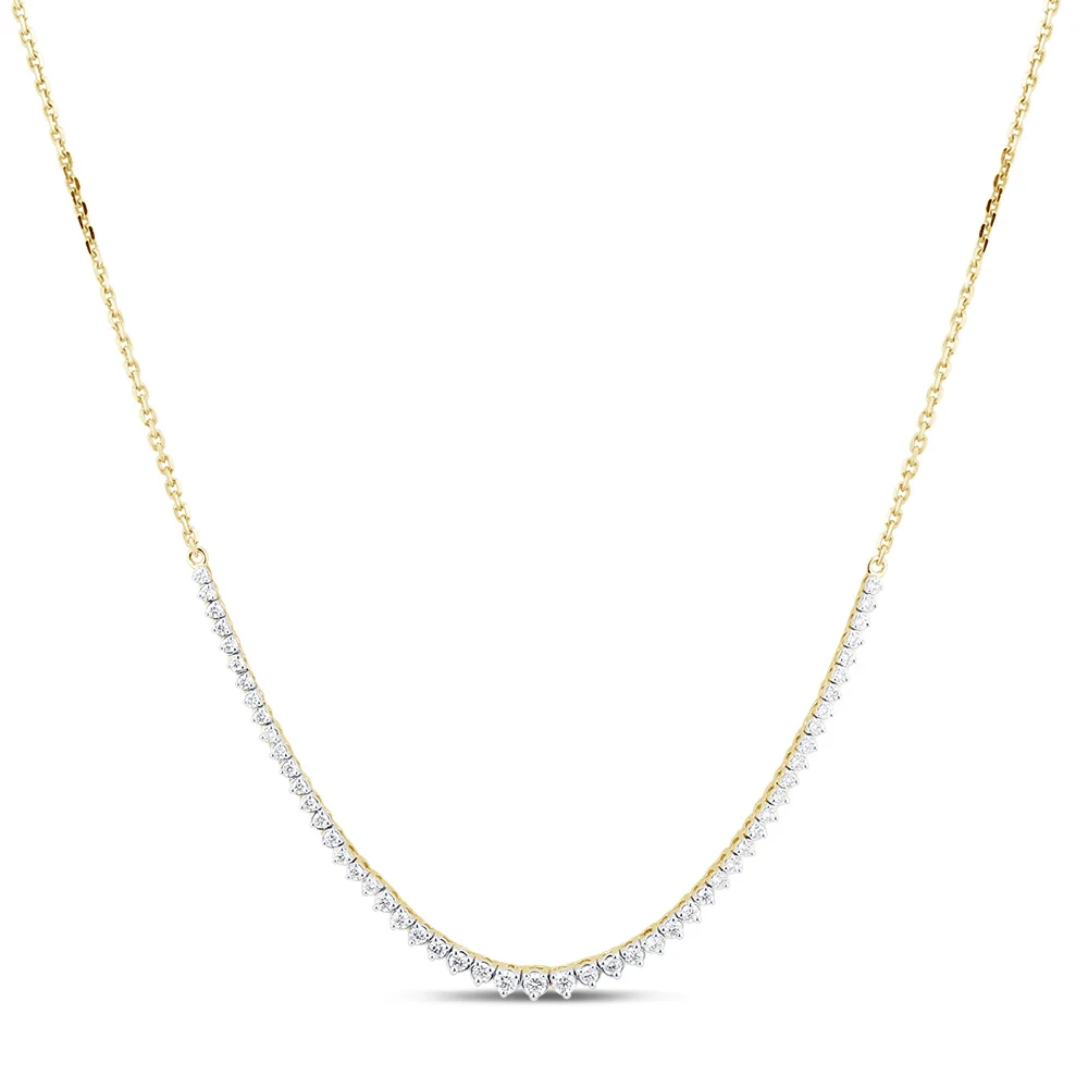 Luminesce Lab Grown 1 Carat Diamond Cable Chain Necklace in 9ct Yellow – Shiels Jewellers