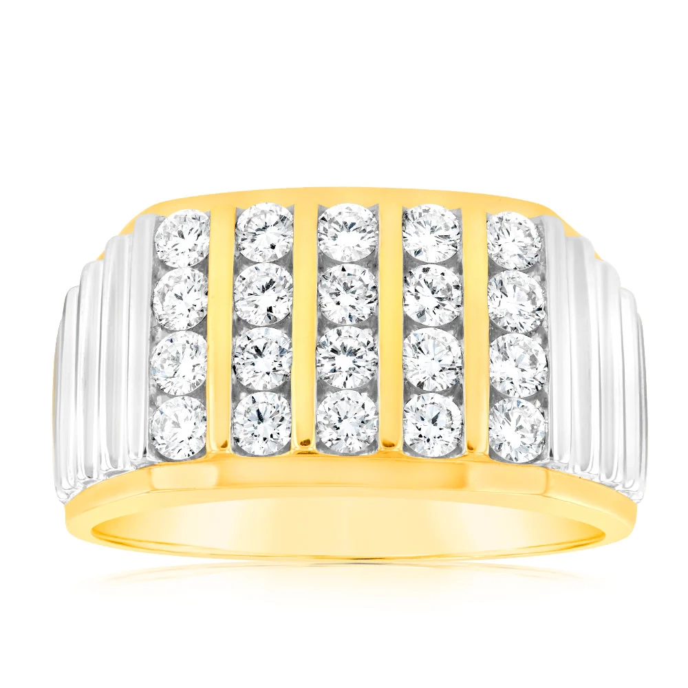 Luminesce Lab Grown 1.25 Carat Ring in 9ct Yellow White Gold – Shiels Jewellers