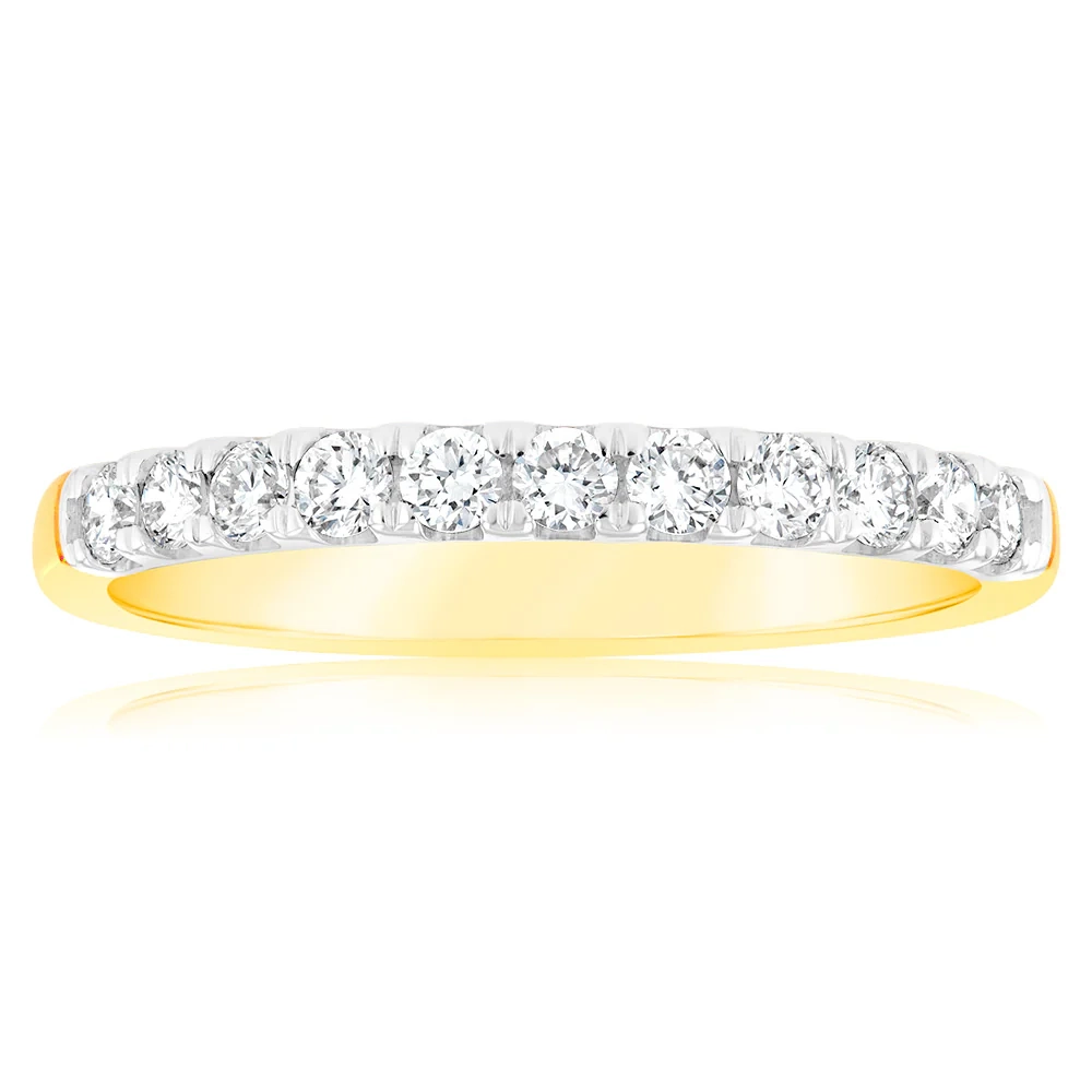 Luminesce Lab Grown 1/3 Carat Diamond Eternity Ring in 9ct Yellow Gold – Shiels Jewellers