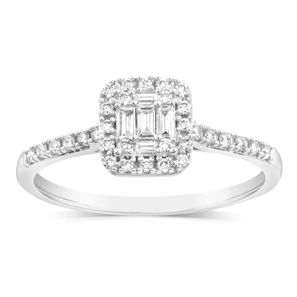 Luminesce Lab Grown 1/4 Carat Diamond Ring in 9ct White Gold – Shiels Jewellers