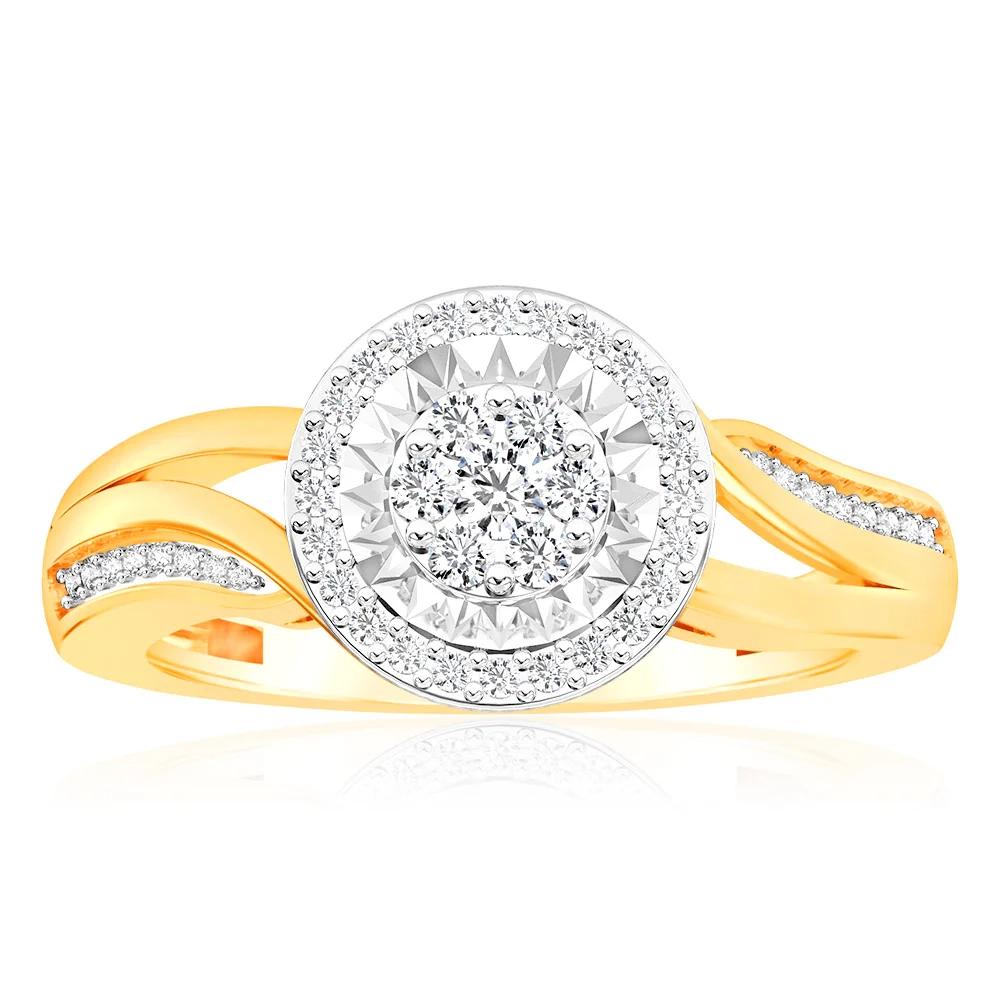 Luminesce Lab Grown 1/4 Carat Diamond Ring in 9ct Yellow Gold – Shiels Jewellers