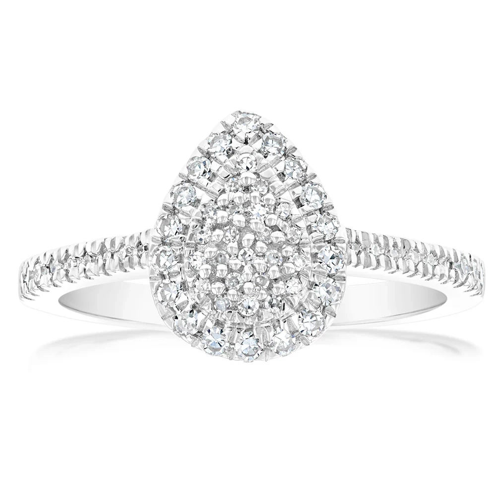 Luminesce Lab Grown 1/4 Carat Diamond Silver Ring with 59 Diamonds – Shiels Jewellers