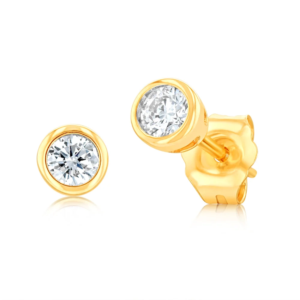 Luminesce Lab Grown 1/5 Carat Diamond Bezel Set Stud Earrings – Shiels Jewellers