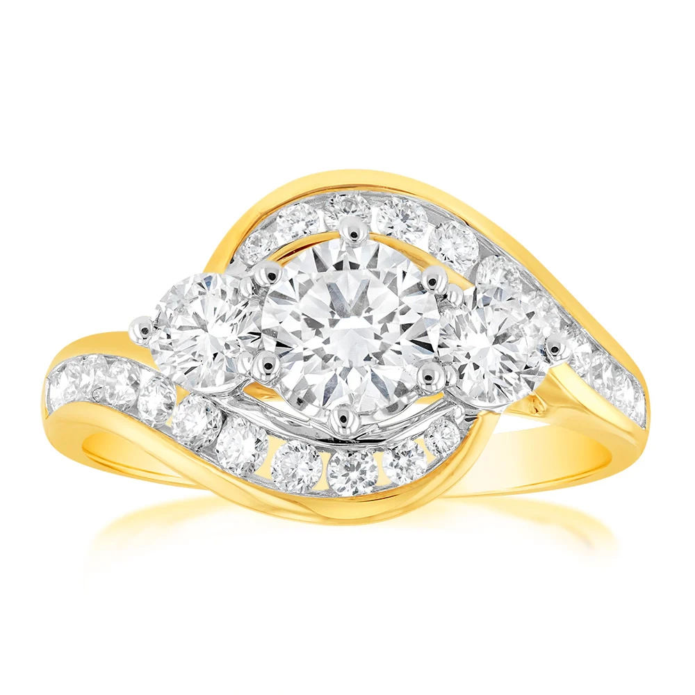 Luminesce Lab Grown 1.5 Carat Diamond Ring in 9ct Yellow Gold – Shiels Jewellers