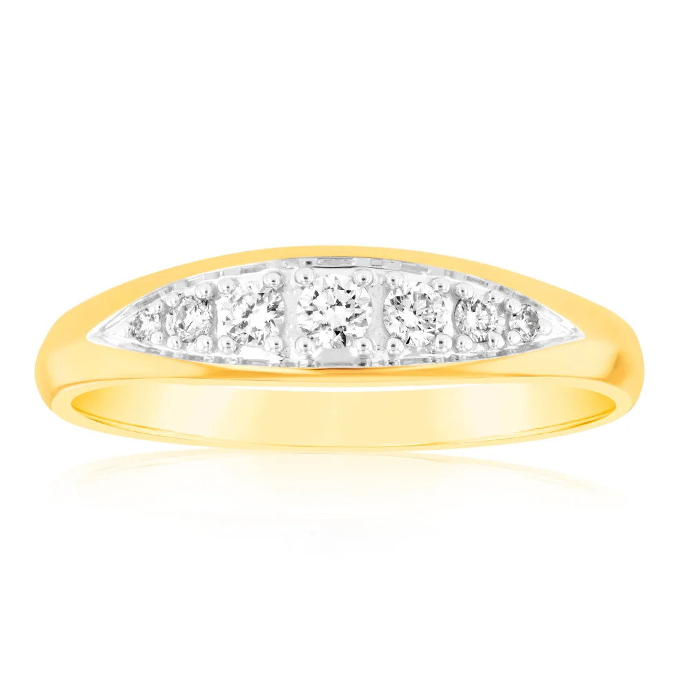 Luminesce Lab Grown 1/6 Carat Diamond Ring in 9ct Yellow Gold – Shiels Jewellers