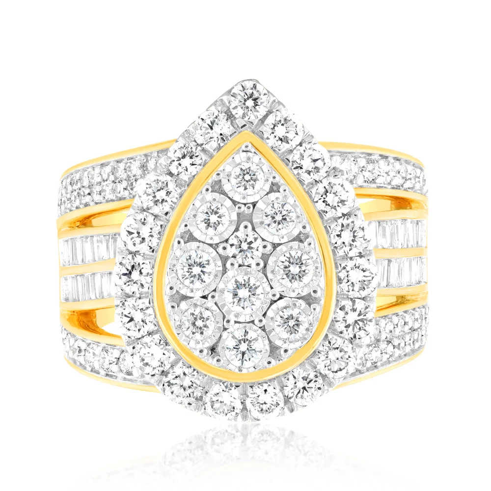 Luminesce Lab Grown 2 Carat Diamond Ring in 9ct Yellow Gold – Shiels Jewellers