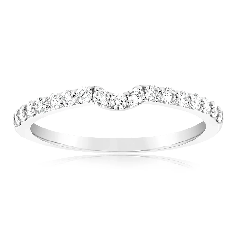 Luminesce Lab Grown 2/5 Carat Diamond Eternity Curve in 18ct White Gol – Shiels Jewellers