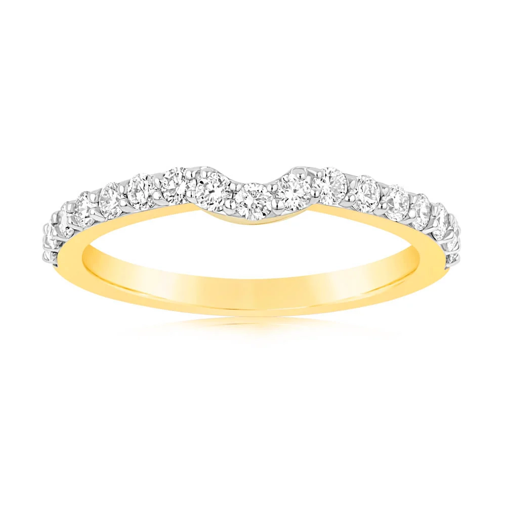 Luminesce Lab Grown 40pt Diamond Eternity Curve in 18ct Yellow Gold – Shiels Jewellers