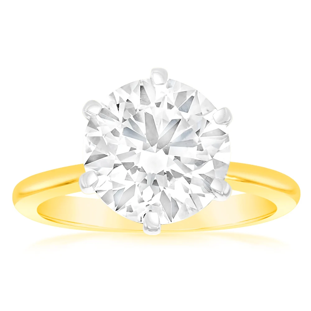 Luminesce Lab Grown 4Carat Certified Diamond Solitaire Ring in 18ct Ye – Shiels Jewellers