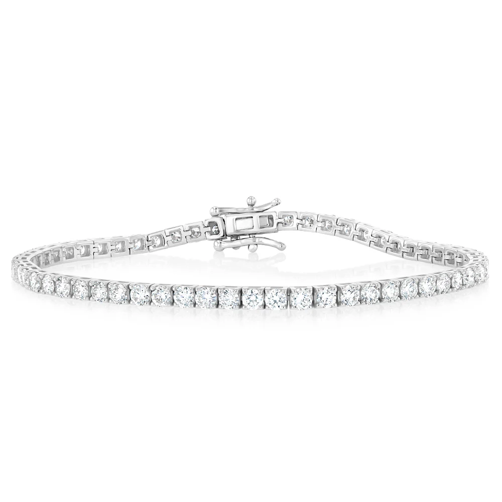 Luminesce Lab Grown 5 Carat Diamond Tennis Bracelet in Sterling Silver – Shiels Jewellers