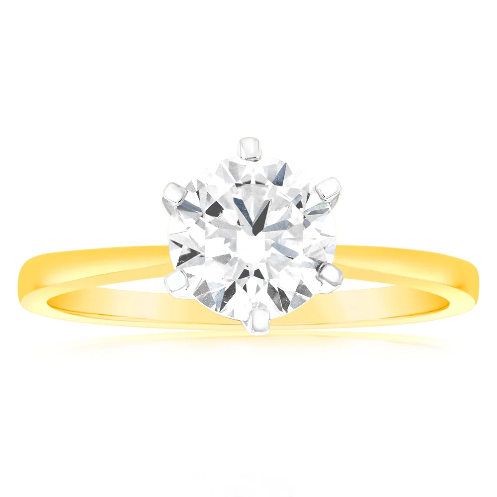 Luminesce Lab Grown Certified 2 Carat Solitaire Engagement Ring in 18c – Shiels Jewellers