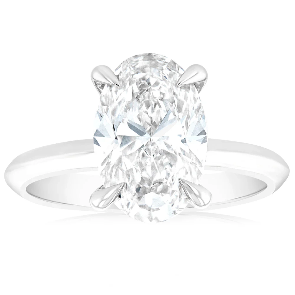 Luminesce Lab Grown Certified 3 Carat Diamond Oval Solitaire Engagemen – Shiels Jewellers