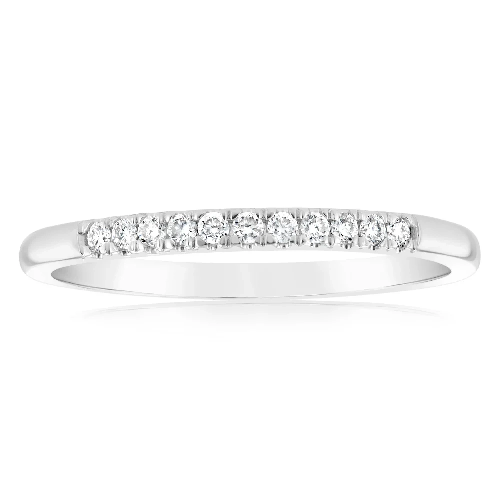 Luminesce Lab Grown Diamond 10-14pt Eternity Ring in 9ct White Gold – Shiels Jewellers