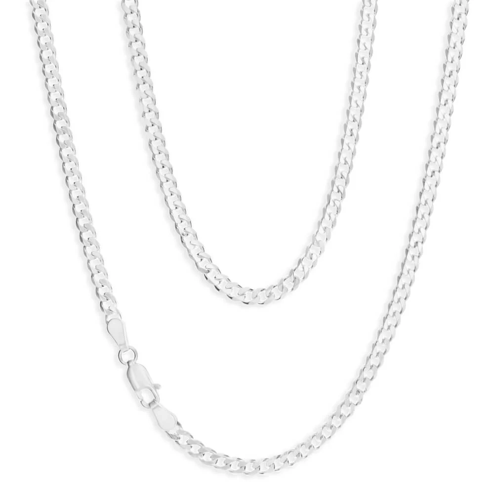 Sterling Silver 100 Gauge Diamond Cut 70cm Curb Chain – Shiels Jewellers