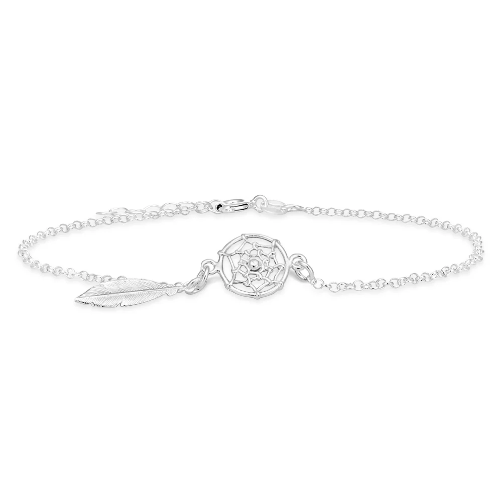 Sterling Silver 25cm Dream Catcher Anklet – Shiels Jewellers