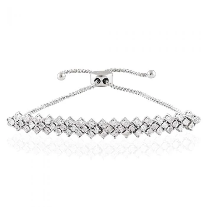 Sterling Silver 27 Diamonds Slider Bracelet – Shiels Jewellers