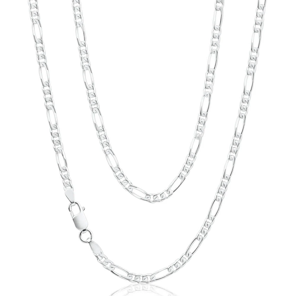 Sterling Silver 50cm Diamond Cut Figaro 1:3 Chain – Shiels Jewellers