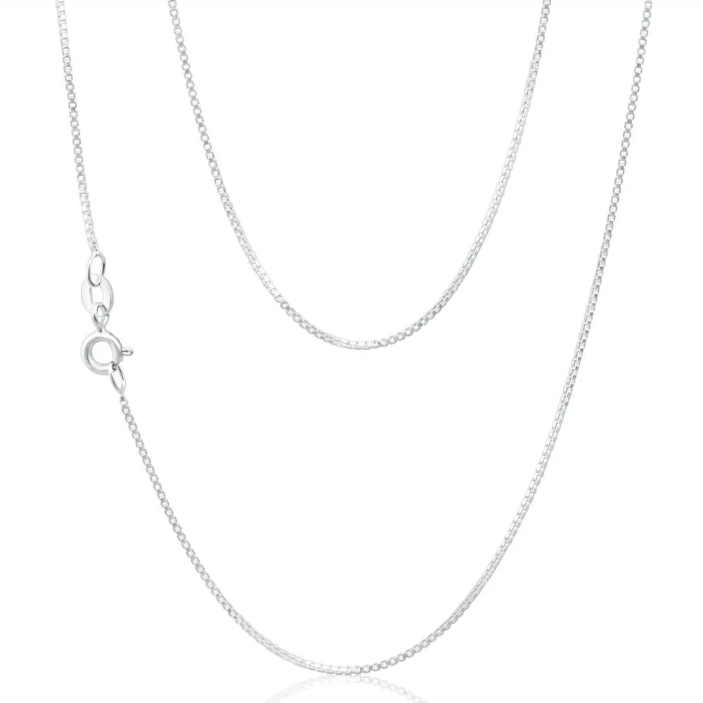 Sterling Silver 90 Gauge 44cm Box Chain – Shiels Jewellers