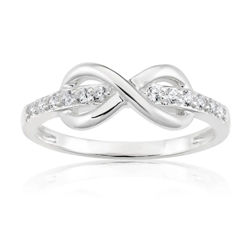 Sterling Silver Cubic Zirconia Channel Set Infinity Ring – Shiels Jewellers