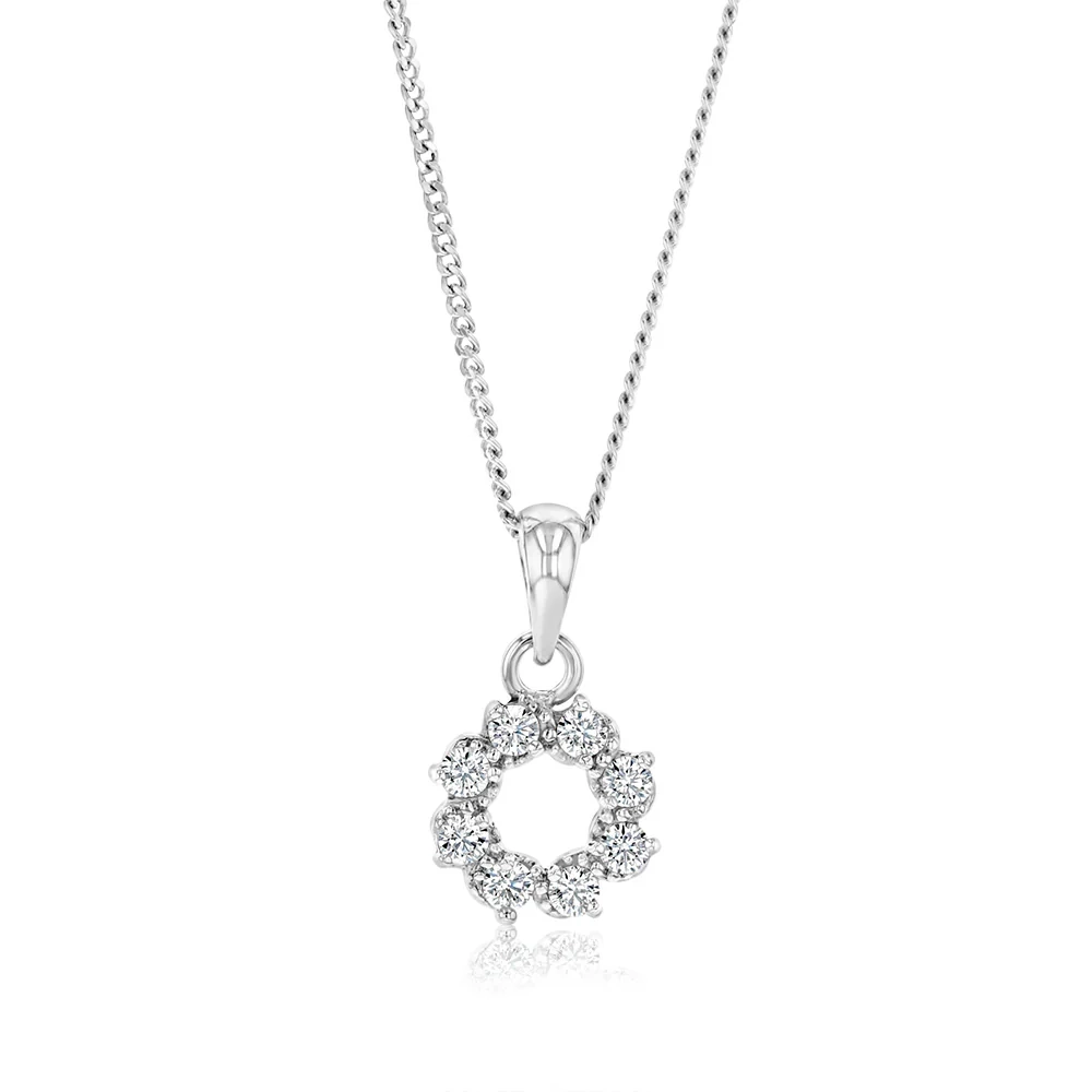 Sterling Silver Cubic Zirconia Circle Of Life Pendant – Shiels Jewellers