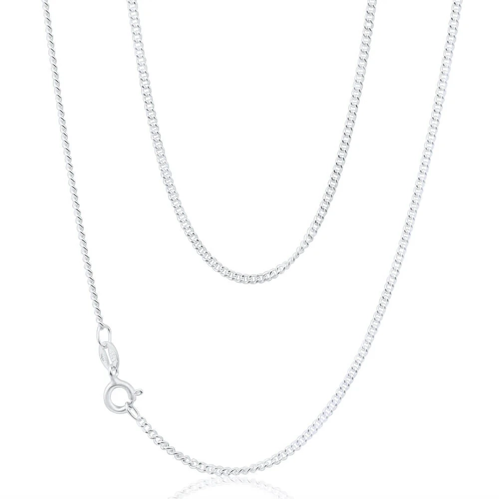 Sterling Silver Curb Link 50 Gauge Chain 45cm – Shiels Jewellers