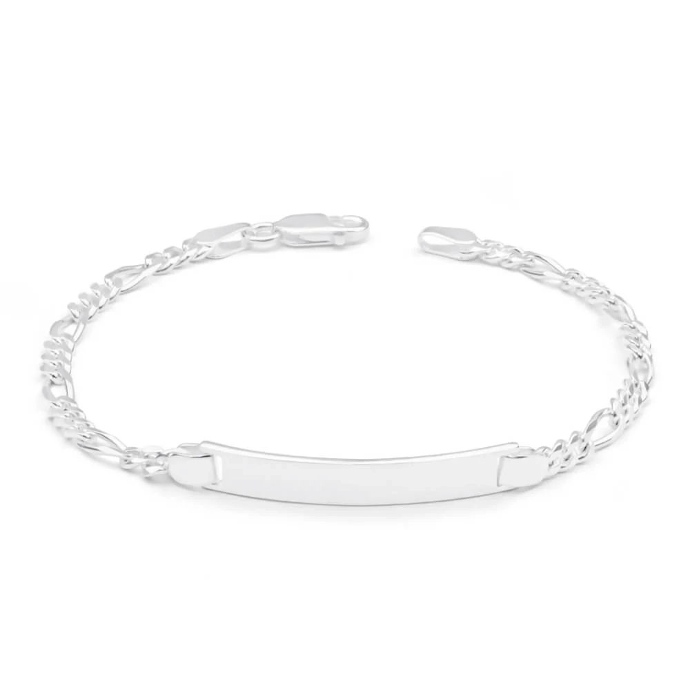 Sterling Silver Figaro 1:3 ID Bracelet in 19cm – Shiels Jewellers