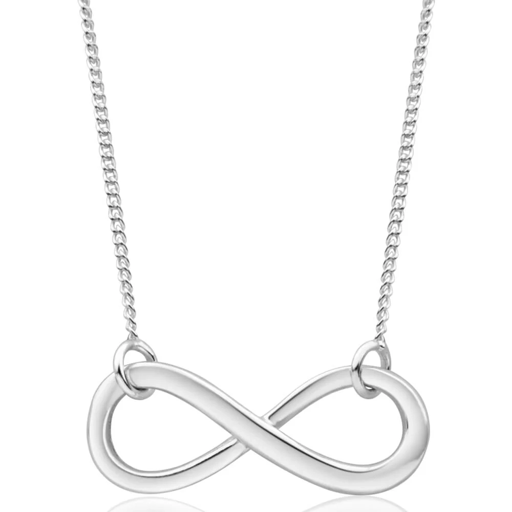 Sterling Silver Infinity Pendant With 45cm Chain – Shiels Jewellers