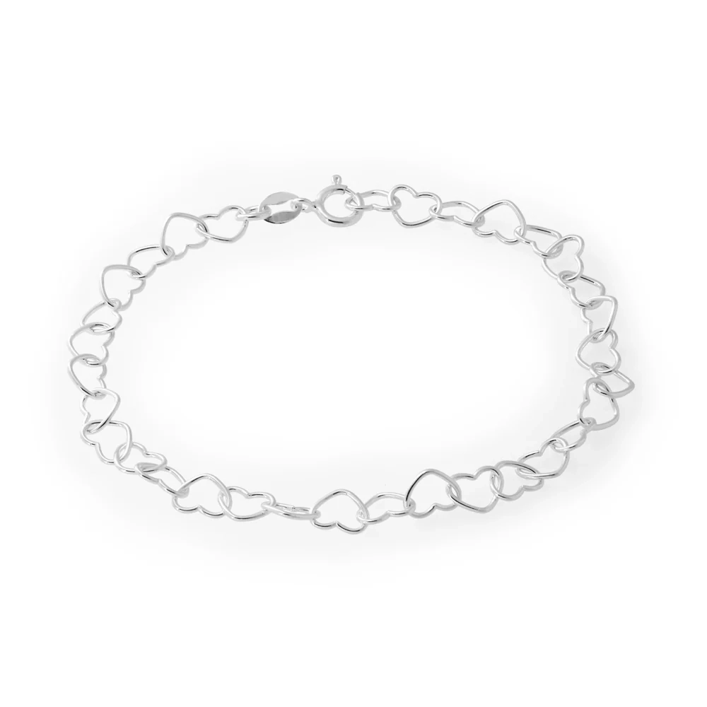 Sterling Silver Multi Heart Intertwined Bracelet – Shiels Jewellers