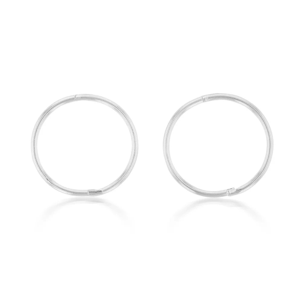 Sterling Silver Plain 16mm Sleeper Earrings – Shiels Jewellers