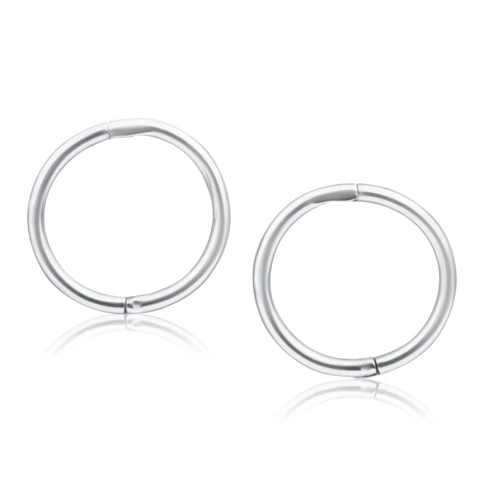 Sterling Silver Plain Sleeper 8mm Earrings – Shiels Jewellers