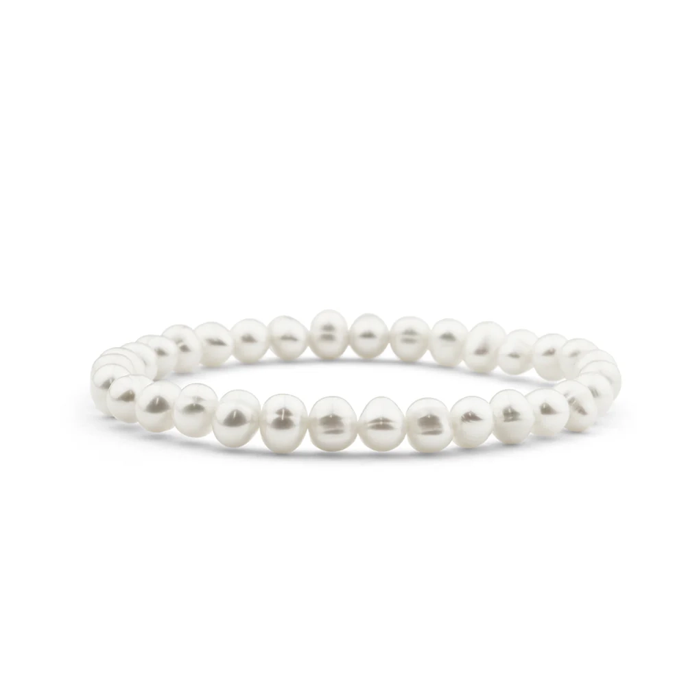 White Freshwater Pearl Stretch Bracelet – Shiels Jewellers