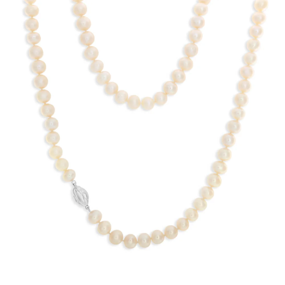 White Freshwater Strand 60cm Pearl Necklace – Shiels Jewellers