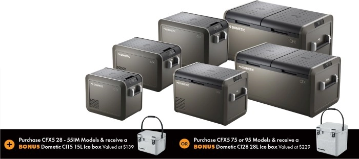 Dometic CFX5 Fridge Freezer Range with Bonus Icebox