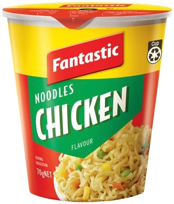 Fantastic Cup Noodles 70g Selected Varieties