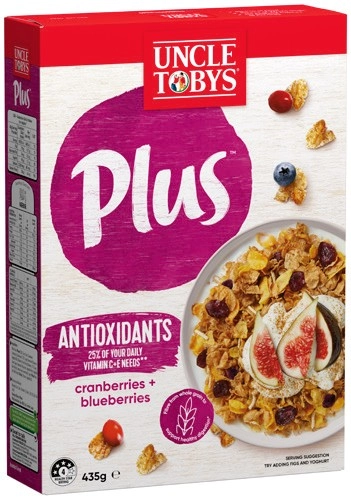 Uncle Tobys Plus Cereal 410-435g or Cheerios 320g Selected Varieties