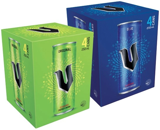 V Energy Drink 4x250mL Selected Varieties