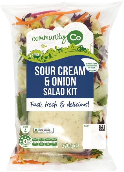 Community Co Sour Cream & Onion Salad Kit 320g