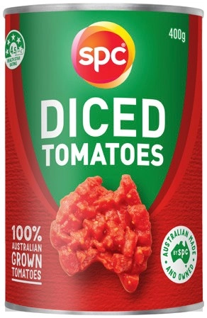 SPC Diced 400g or Crushed 400‑410g Tomatoes Selected Varieties