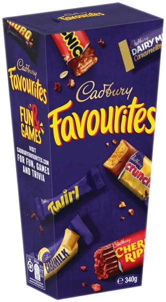 Cadbury Favourites 340g, Marvellous Creation 336g or Toblerone Pralines 180g